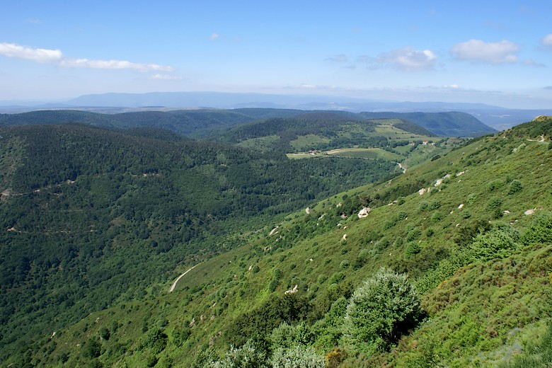 Col de Meyrand (Ardèche) - Vue en direction de la Lozère