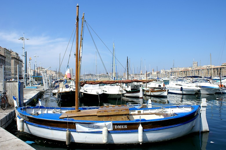 Marseille (Bouches-du-Rhône) - Le Vieux Port : au bout du quai des Belges