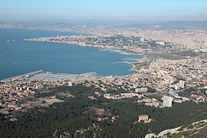 Vue étendue sur Marseille