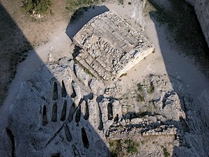 Vue sur le cimetière des moines