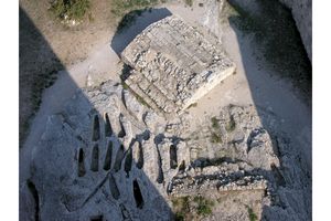 Vue sur le cimetière des moines