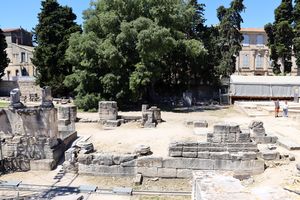 Retour vers l'entrée du Théâtre Antique