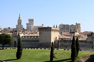 Palais des Papes à l'horizon