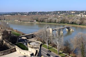 Point de vue sur le pont Saint-Bénezet