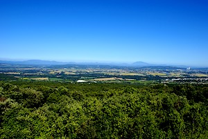 Vue plus étendue sur la vallée du Rhône