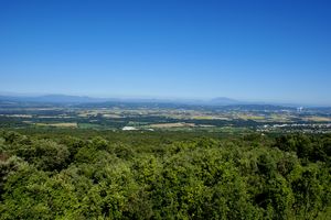 Vue plus étendue sur la vallée du Rhône