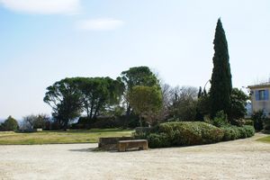 Jardin face à la collégiale Saint Martin