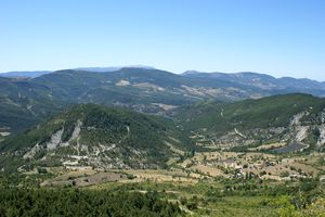 Descente du col en direction de la vallée de l'Ouvèze