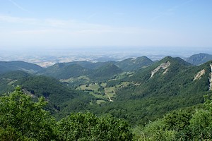 Plaine de Valence à l'horizon