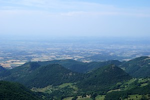 Plaine de Valence à l'horizon