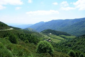 Route en direction du col