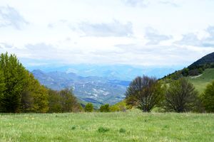Aperçu des massifs Alpins à l'horizon