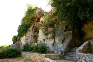Rochers au pied de la tour de l'Horloge