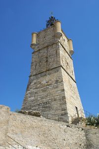 An pied de la tour de l'Horloge