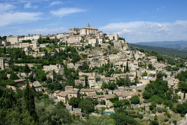 Vue sur le village de Roussillon