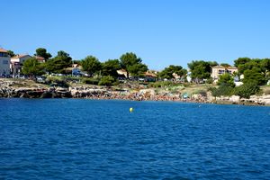 Plage entre Carro et la Couronne