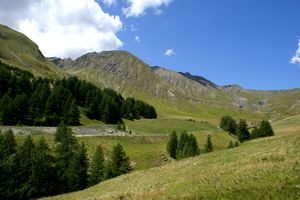 Montagnes dominant la station