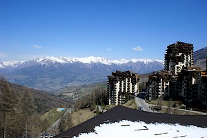 Massif des Ecrins à l'horizon