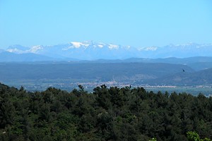 Aperçu de sommets Alpins à l'horizon