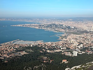 Vue étendue sur Marseille