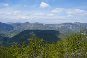 Montagne du Pied du Mulet à l'horizon