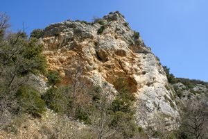 Rocher avant l'ascension au Mourre Nègre