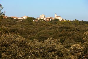 Leger aperçu du village de Gordes